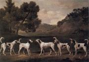 George Stubbs Foxhounds in a Landscape painting